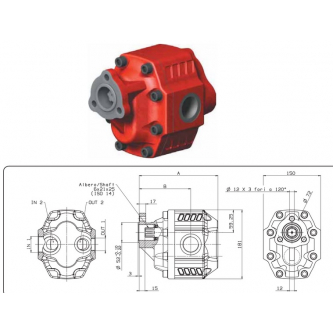 Gear pump Binotto LTGH-84 UNI